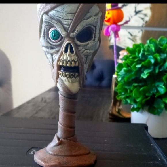 Skull Skeleton Wine Glass Goblet Cup  Plastic Halloween - Picture 1 of 1